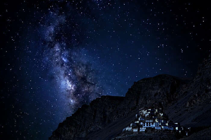 Ki Monastery at night, Spiti Valley, Himachal Pradesh
