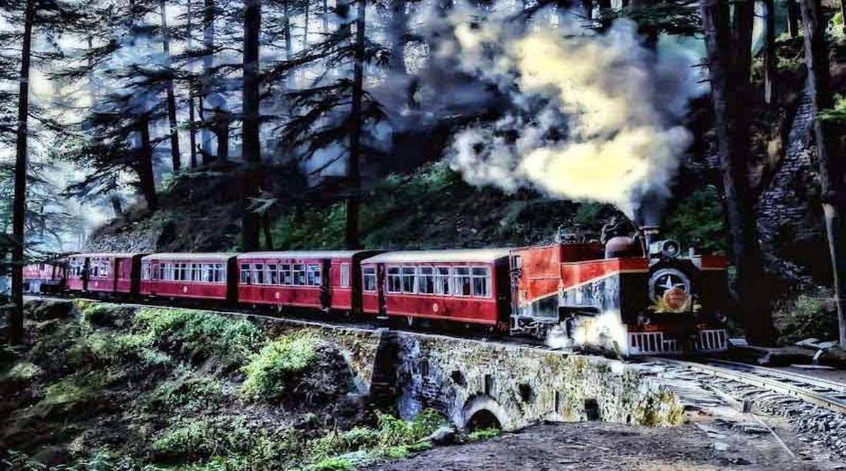 train near our resort in Himachal