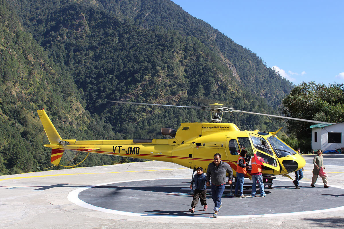 helicopter rides near our resort in dharamshala