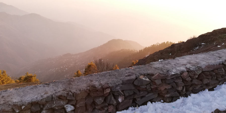 peak near our resort in Dharamshala