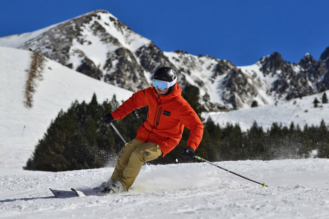 skiing near our resort in dharamshala