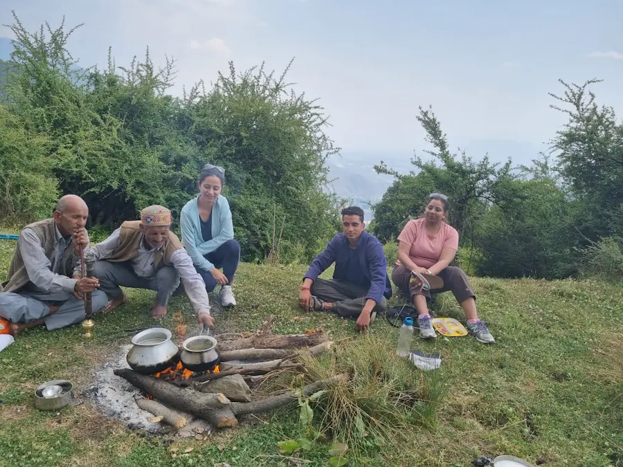 cooking at resort in palampur